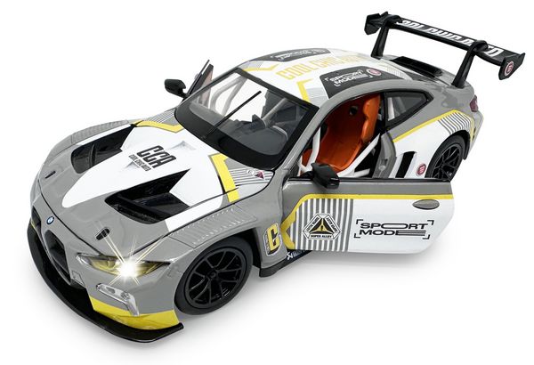 Produktbild: BMW M4 GT3 Diecast 1:24 grau inkl. Knopfzellen