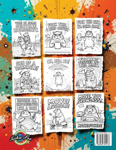 Produktbild: Swearing Capybara Coloring Book