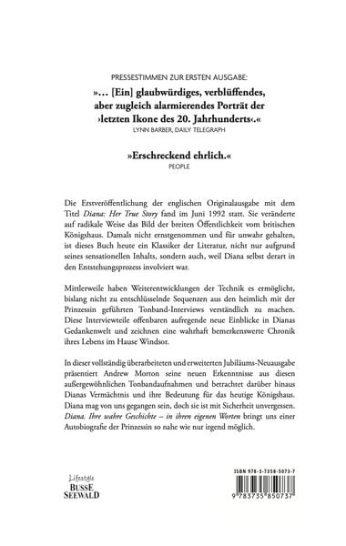 Produktbild: Diana. Ihre wahre Geschichte in ihren eigenen Worten. Memorial Edition: Aktualisierte und erweiterte Neuausgabe zum 25. Todestag
