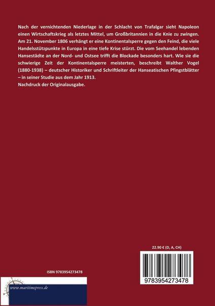 Produktbild: Die Hansest&auml;dte und die Kontinentalsperre