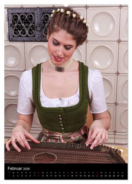 Produktbild: Bayerischer Dirndlkalender (Wandkalender 2026 DIN A2 hoch), CALVENDO Monatskalender