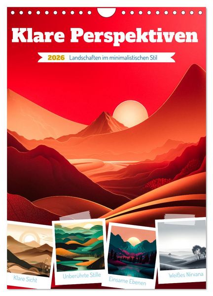 Produktbild: Klare Perspektiven (Wandkalender 2026 DIN A4 hoch), CALVENDO Monatskalender