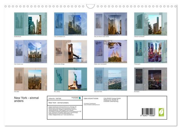 Produktbild: New York - einmal anders (Wandkalender 2026 DIN A3 quer), CALVENDO Monatskalender