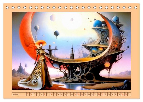 Produktbild: Fraktale Metamorphosen (Tischkalender 2027 DIN A5 quer), CALVENDO Monatskalender