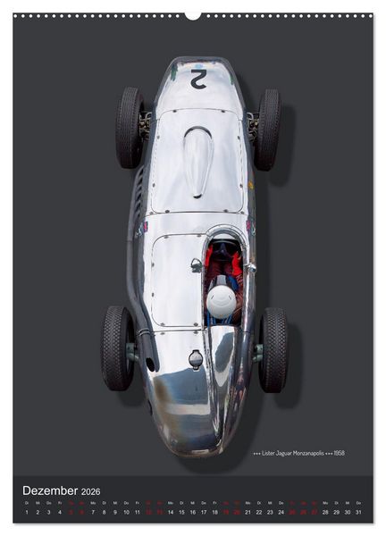Produktbild: Legenden des Rennsports, Historic Grand Prix Cars 1925-1960 (hochwertiger Premium Wandkalender 2026 DIN A2 hoch), Kunstdruck in Hochglanz