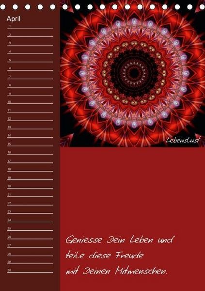 Produktbild: Mandala - Spiegel der Seele / immerw&auml;hrender Geburtstagskalender (Tischkalender immerw&auml;hrend DIN A5 hoch)