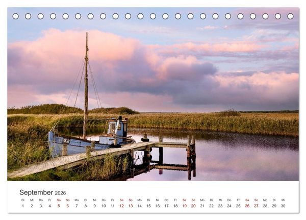 Produktbild: D&auml;nemarks Nordseezauber (Tischkalender 2026 DIN A5 quer), CALVENDO Monatskalender