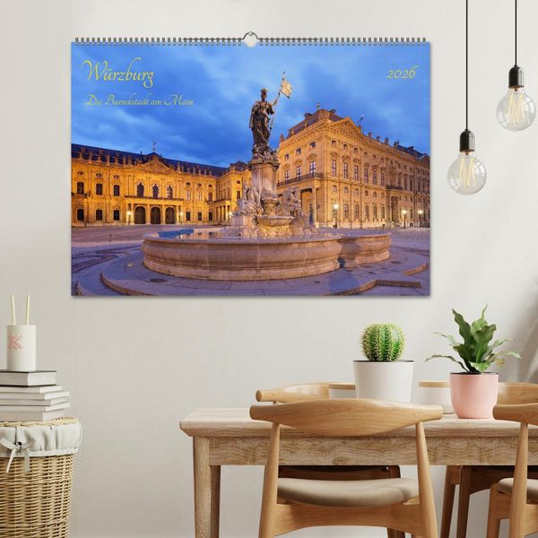Produktbild: W&uuml;rzburg Die Barockstadt am Main (Wandkalender 2026 DIN A2 quer), CALVENDO Monatskalender