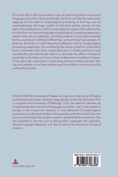 Produktbild: Methodological Considerations in Morphological Processing Research