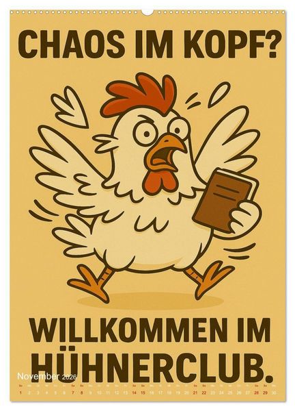 Produktbild: Tierisch eigenwillig - Weil normal langweilig w&auml;re (Wandkalender 2026 DIN A2 hoch), CALVENDO Monatskalender
