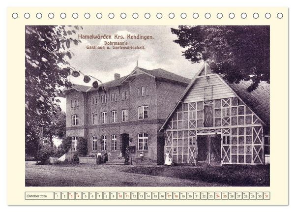 Produktbild: Gruss aus Hamelw&ouml;rden - Kehdingens sch&ouml;nstes Dorf in alten Ansichten (Tischkalender 2026 DIN A5 quer), CALVENDO Monatskalender