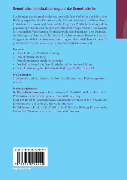 Produktbild: Demokratie, Demokratisierung und das Demokratische