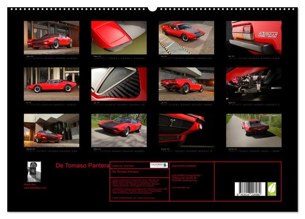 Produktbild: De Tomaso Pantera (hochwertiger Premium Wandkalender 2026 DIN A2 quer), Kunstdruck in Hochglanz
