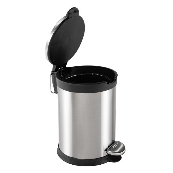 Produktbild: HTI-Living Treteimer Jannik 5L Silber/Schwarz Treteimer Jannik 5L Silber/Schwarz