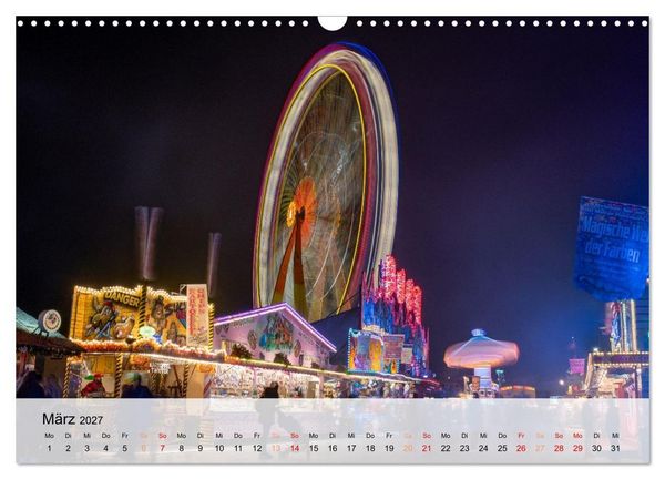 Produktbild: Lichterzauber auf dem Hamburger Dom (Wandkalender 2027 DIN A3 quer), CALVENDO Monatskalender