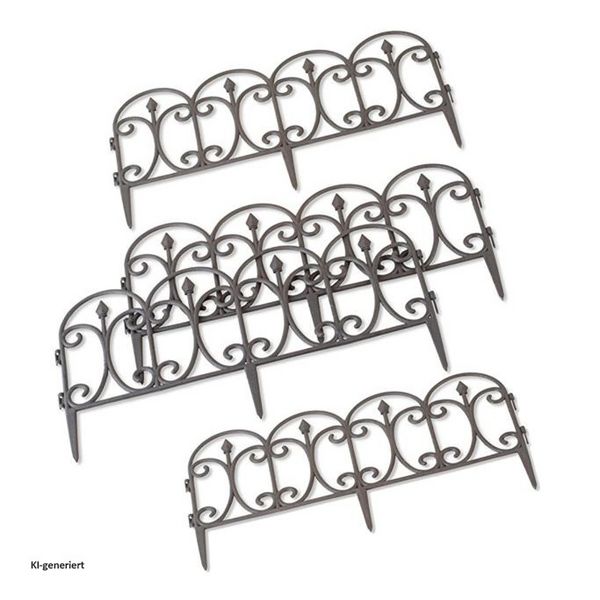 Produktbild: HTI-Living HTI-Living Zierzaun Schn&ouml;rkel 4-teilig Nessa HTI-Living Zierzaun Schn&ouml;rkel 4-teilig Nessa