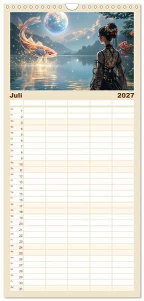 Produktbild: Familienplaner 2027 - Wilde Seelen mit 5 Spalten (Wandkalender, 21 x 45 cm) CALVENDO