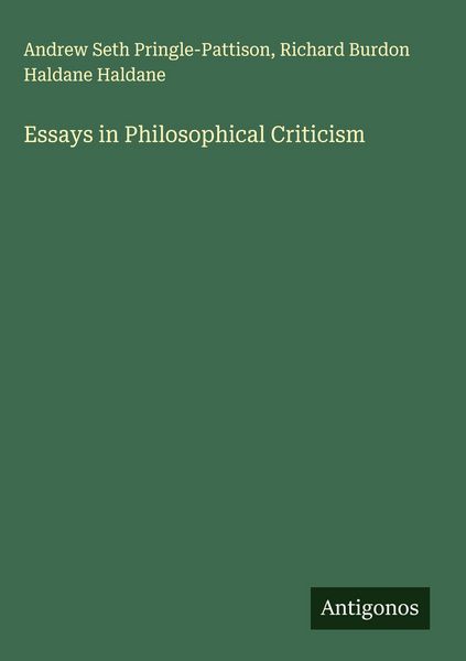 Produktbild: Essays in Philosophical Criticism