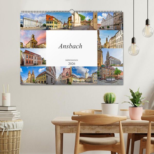 Produktbild: Ansbach Impressionen (Wandkalender 2026 DIN A2 quer), CALVENDO Monatskalender