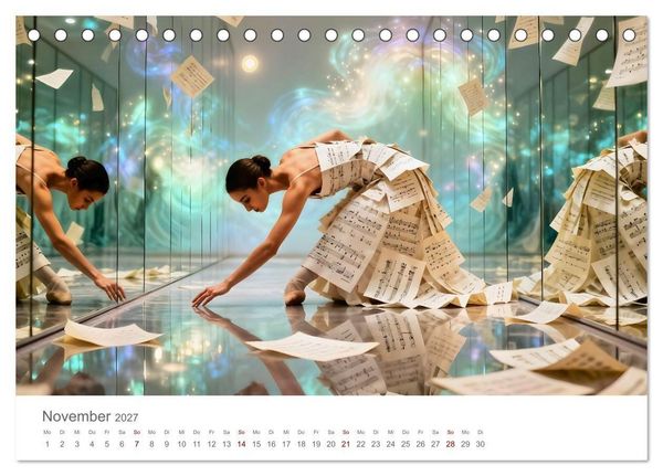 Produktbild: Tanz durch Traumwelten - Fantastische T&auml;nzerinnen in surrealen Klangr&auml;umen (Tischkalender 2027 DIN A5 quer), CALVENDO Monatskalender