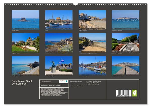 Produktbild: Saint Malo - Stadt der Korsaren (hochwertiger Premium Wandkalender 2026 DIN A2 quer), Kunstdruck in Hochglanz