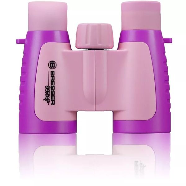 Produktbild: Bresser Junior 8880330 - Kinderfernglas 3x30, 3-fache Vergr&ouml;&szlig;erung, 30mm Objektiv, mit Tasche, Tragriemen und Reinigungstuch, pink, STEM