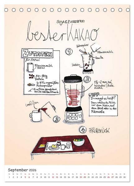 Produktbild: Vegankalender (Tischkalender 2026 DIN A5 hoch), CALVENDO Monatskalender