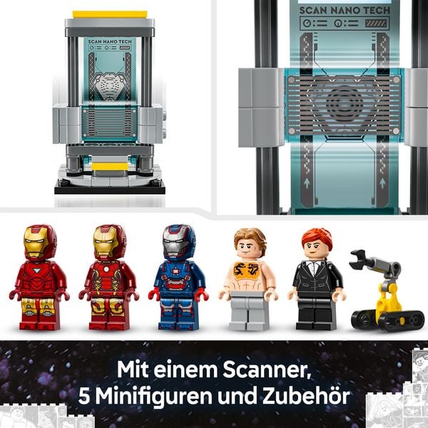 Produktbild: LEGO Marvel Iron Mans Labor: Halle der R&uuml;stungen - Bauspielzeug 76315