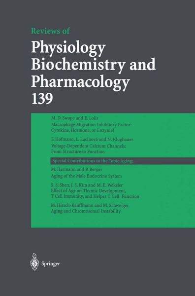 Produktbild: Reviews of Physiology, Biochemistry and Pharmacology 139
