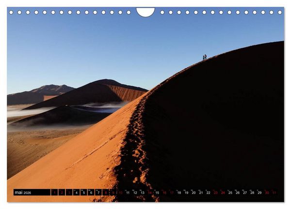 Produktbild: Namibie Rouge et Or (Calendrier mural 2026 DIN A4 vertical), CALVENDO calendrier mensuel