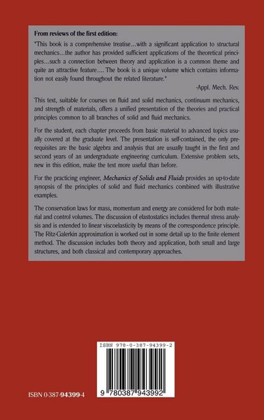 Produktbild: Mechanics of Solids and Fluids