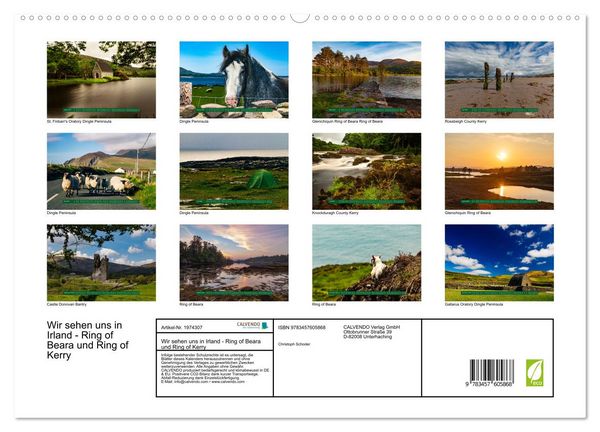Produktbild: Wir sehen uns in Irland - Ring of Beara und Ring of Kerry (Wandkalender 2026 DIN A2 quer), CALVENDO Monatskalender