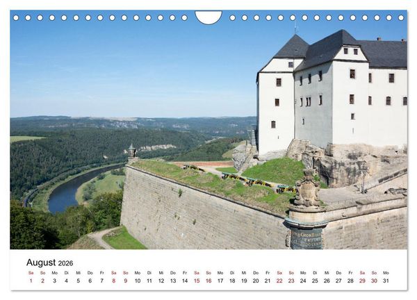 Produktbild: Bergfestung K&ouml;nigstein (Wandkalender 2026 DIN A4 quer), CALVENDO Monatskalender