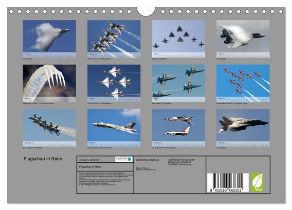 Produktbild: Flugschau in Reno (Wandkalender 2026 DIN A4 quer), CALVENDO Monatskalender