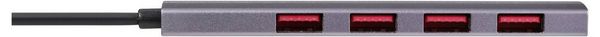 Produktbild: Renkforce RF-6700798 USB-Hub 4 Port USB-A USB 3.2 Gen2 10 GBit/s mit USB-C&reg; Stecker, mit Aluminiumgeh&auml;use, USB-C&reg; PD