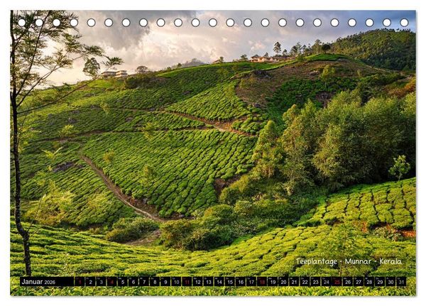 Produktbild: Der zauberhafte S&uuml;den Indiens (Tischkalender 2026 DIN A5 quer), CALVENDO Monatskalender