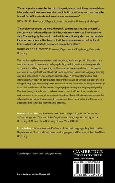Produktbild: Memory, Language, and Bilingualism