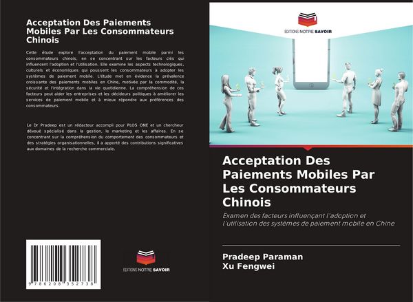 Produktbild: Acceptation Des Paiements Mobiles Par Les Consommateurs Chinois