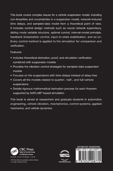 Produktbild: Vibration Control of Vehicle Suspension Systems