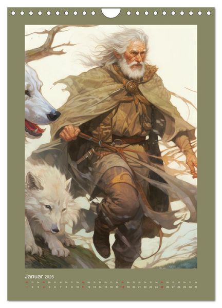 Produktbild: Die Anderswelt. Mystische Gestalten aus dem Mittelalter (Wandkalender 2026 DIN A4 hoch), CALVENDO Monatskalender