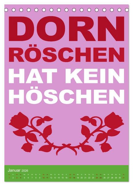Produktbild: Aufstehen, Krone richten, weitergehen (Tischkalender 2026 DIN A5 hoch), CALVENDO Monatskalender