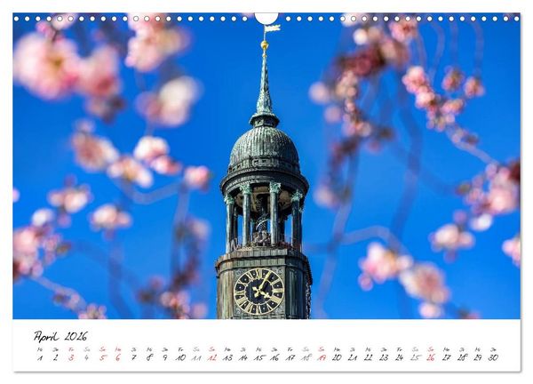 Produktbild: Mit Hamburg durchs Jahr 2026 (Wandkalender 2026 DIN A3 quer), CALVENDO Monatskalender