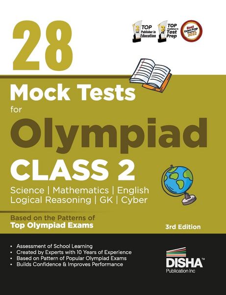 Produktbild: 28 Mock Test Series for Olympiads Class 2 Science, Mathematics, English, Logical Reasoning, GK & Cyber 3rd Edition