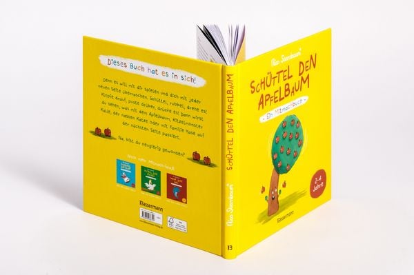 Produktbild: Schüttel den Apfelbaum - Ein Mitmachbuch. Für Kinder von 2 bis 4 Jahren. Schaukeln, schütteln, pusten, klopfen und sehen was passiert.