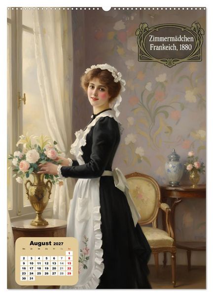 Produktbild: Dienstm&auml;dchen durch die Jahrhunderte (hochwertiger Premium Wandkalender 2027 DIN A2 hoch), Kunstdruck in Hochglanz