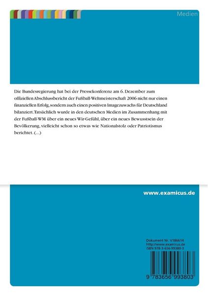 Produktbild: Deutschland ein Integrationsm&auml;rchen. Die fotografischen Darstellungen t&uuml;rkischer Migranten zur Fu&szlig;ball-WM 2006 in der deutschen Tagespresse.