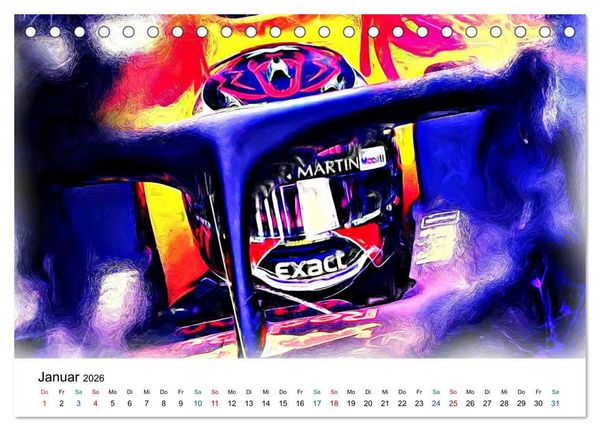 Produktbild: K&ouml;nigsklasse FORMEL 1 (Tischkalender 2026 DIN A5 quer), CALVENDO Monatskalender