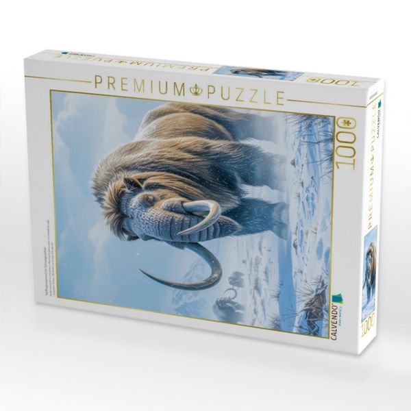 Produktbild: CALVENDO Puzzle Wollhaarmammut im Schneegest&ouml;ber | 1000 Teile Lege-Gr&ouml;&szlig;e 64x48cm Foto-Puzzle f&uuml;r gl&uuml;ckliche Stunden