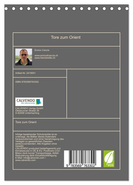 Produktbild: Tore zum Orient (Tischkalender 2027 DIN A5 hoch), CALVENDO Monatskalender