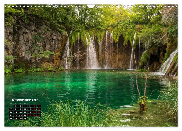 Produktbild: Naturwunder Plitvicer Seen (Wandkalender 2026 DIN A3 quer), CALVENDO Monatskalender